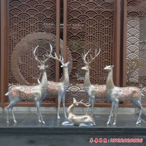 不銹鋼動物鹿雕塑