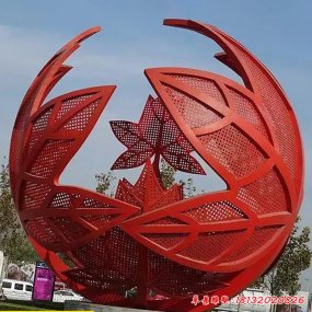 不銹鋼樹葉雕塑 景觀不銹鋼雕塑
