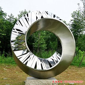 廣場不銹鋼圓環(huán)雕塑
