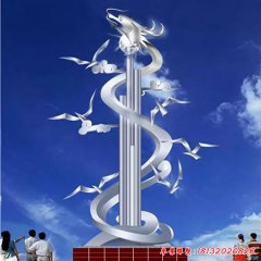 企業(yè)不銹鋼龍雕塑