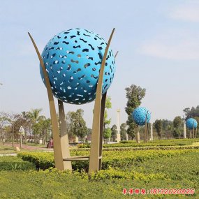 現(xiàn)代公園不銹鋼雕塑