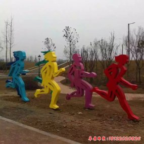 不銹鋼人物運(yùn)動雕塑