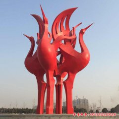 廣場烤漆不銹鋼雕塑