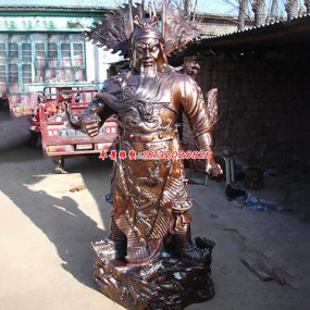 武財(cái)神銅塑像