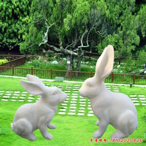 兔動物石雕
