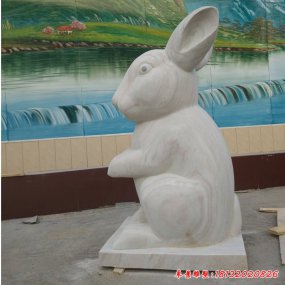 十二生肖兔石雕