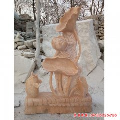 石雕荷花魚(yú)