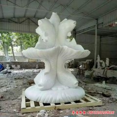 漢白玉魚(yú)石雕