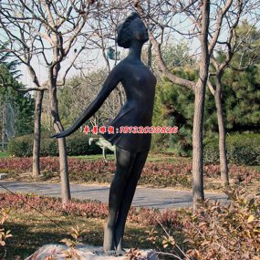 美女人物銅雕