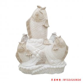 石雕噴泉魚(yú)噴水