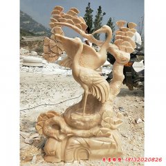 石雕仙鶴群