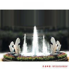 噴水天鵝石雕
