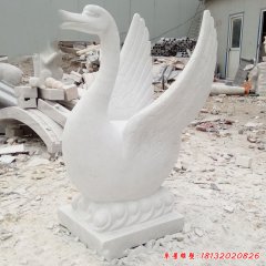 石雕噴水天鵝