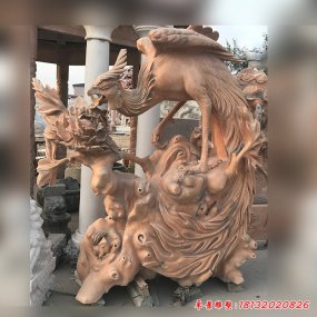 石雕鳳凰牡丹