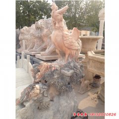 鳳凰牡丹石雕