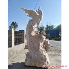 門口石雕鳳凰