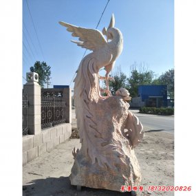門口石雕鳳凰