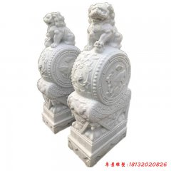 石雕獅子抱鼓