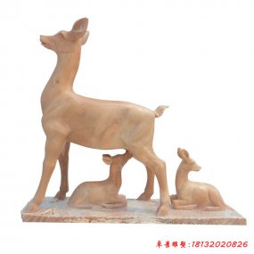 石雕鹿動(dòng)物雕塑