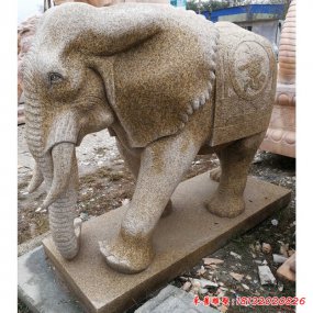 花崗巖大象石雕