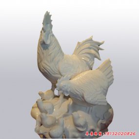 動物石雕雞