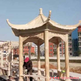 石雕亭子長(zhǎng)廊