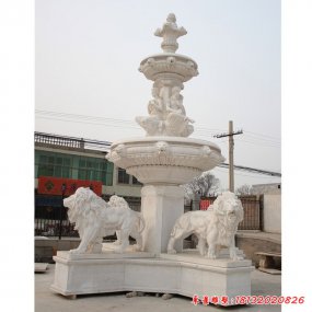 石雕獅子噴泉