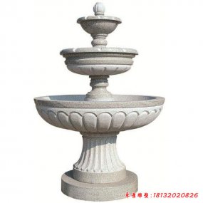 石雕水缽噴泉