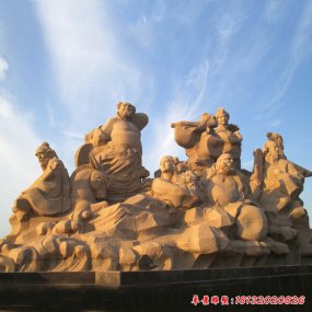 八仙過海景觀石雕塑