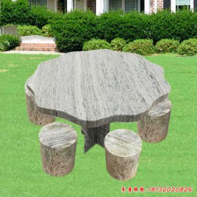 公園桌子石雕