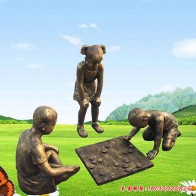 兒童人物雕塑