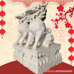 石雕麒麟一對