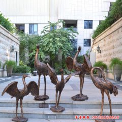 仙鶴銅雕塑