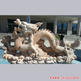 寺廟龍雕塑