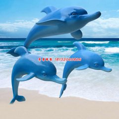 玻璃鋼海豚雕塑