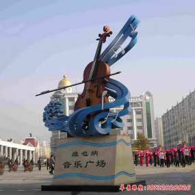 不銹鋼抽象音樂(lè)雕塑