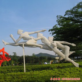 抽象不銹鋼雕塑 運(yùn)動(dòng)人物雕塑