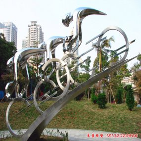 不銹鋼抽象人物雕塑3