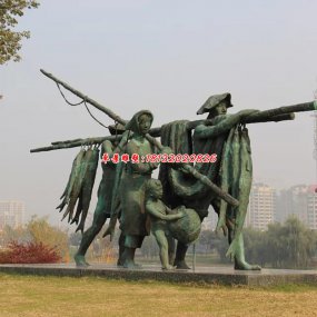 父與子銅雕塑