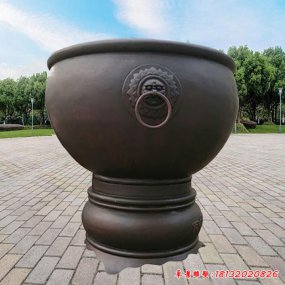 銅缸雕塑